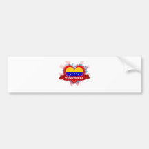 Vintage I Love Venezuela Bumper Stickers