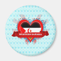 Vintage I Love Western Sahara Magnets
