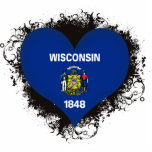 Vintage I Love Wisconsin Photo Cut Out
