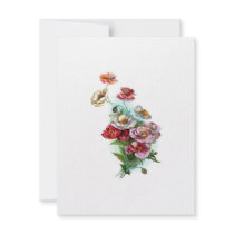 Vintage Icelandic Poppies Personalized Invitation