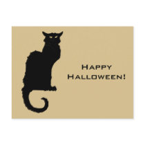 Vintage Illustration Halloween Black Cat