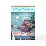 Vintage Illustration St. Nick Christmas Card