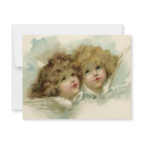 Vintage Illustration Victorian Christmas Angels Announcements