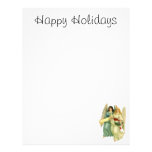 Vintage Illustration Victorian Christmas Angels Custom Letterhead