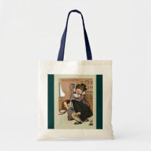 Vintage image, Naughty boy Canvas Bag
