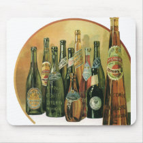 Vintage Imported Beers Mouse Pad