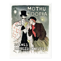 Vintage impressionism poster post card