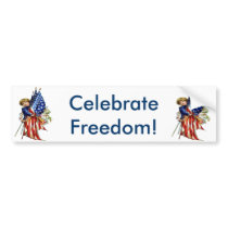 Vintage Independence and Freedom Bumper Stickers