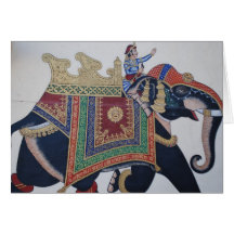 Vintage Indian Elephant - Note Card