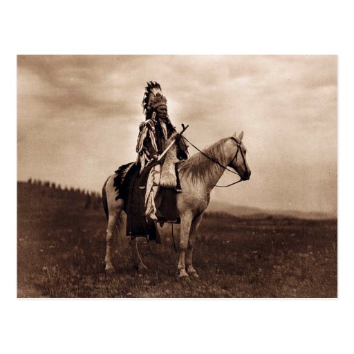 Vintage Indian War Chief Post Card