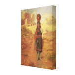 Vintage Indian Water Carrier by EW Rollins Canvas Print