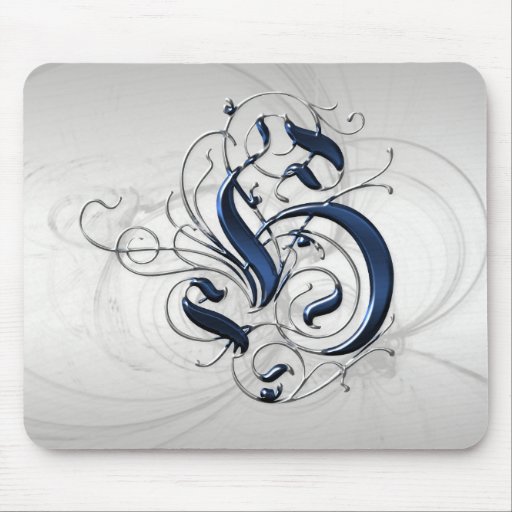 Vintage Initial H Mouse Mats