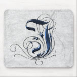 Vintage Initial I & J Mouse Pads
