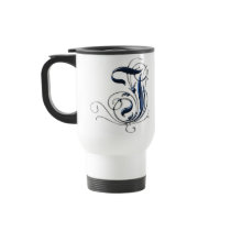 Vintage Initial I & J Coffee Mugs