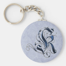 Vintage Initial K Keychains