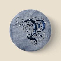 Vintage Initial P buttons
