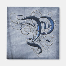 Vintage Initial P Magnet