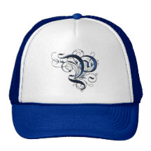 Vintage Initial P Mesh Hats