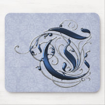 Vintage Initial T Mouse Pads