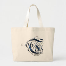 Vintage Initial T Tote Bag