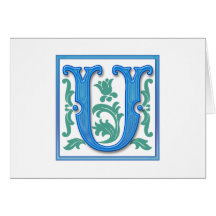 Vintage Initial U Cards