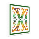 Vintage Initial X - Monogram X Stretched Canvas Prints