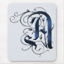 Vintage Initials A Mousepad