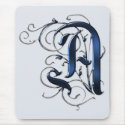 Vintage Initials A mousepads