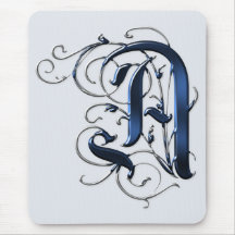 Vintage Initials A Mousepad