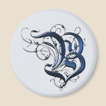 Vintage Initials B magnets
