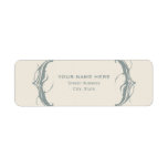 Vintage Inspired Address Label - Blue