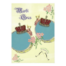 Vintage Inspired Mardi Gras Party Announcement