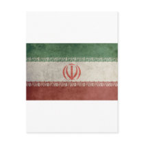 Vintage Iran Flag Postcard