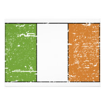Vintage Ireland Flag Custom Announcements