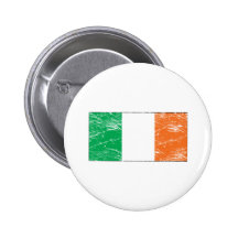 Vintage Ireland Flag Pinback Button