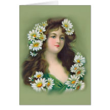 Vintage Irish Colleen Greeting Cards