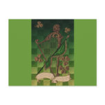Vintage Irish Heart Symbols Clovers Harp Post Card