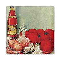 Vintage Italian Foods Ready for Cooking Fridge Magnet