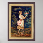 Vintage Ivory Polish Woman with Bouquet posters