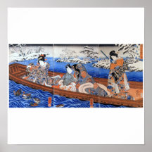 Vintage Japanese Art 1800's Print