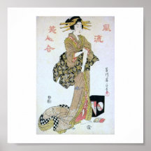 Vintage Japanese Art  1800's Poster