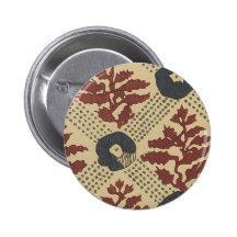 Vintage Japanese Floral Fabric 145 Buttons