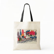 Vintage Japanese KIMONO Floral Pattern Bags
