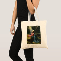 Vintage Jesus Christ Praying in Gethsemane Tote Bag