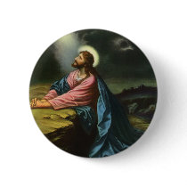 Vintage Jesus Christ Praying in Gethsemane Buttons