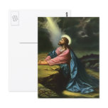 Vintage Jesus Christ Praying in Gethsemane Post Cards
