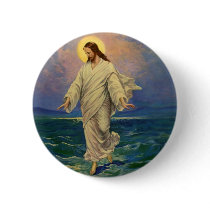 Vintage Jesus Christ Walking on Water Pin