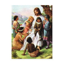 Vintage Jesus Loves Postcard