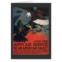 Vintage Join the Army Air Service Greeting Cards