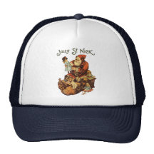 Vintage Jolly St. Nick Mesh Hats